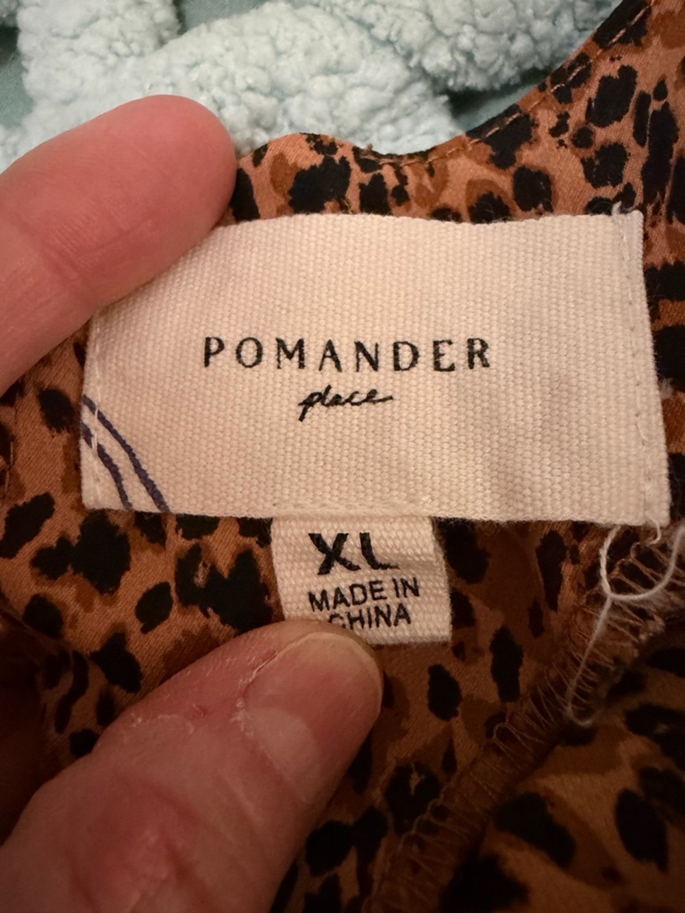 Pomander Place Leopard Print Peplum Top - Brown & Black Sz XL - Picture 12 of 17